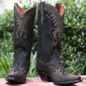 Dan Post Suede leather cowboy boots - INVY